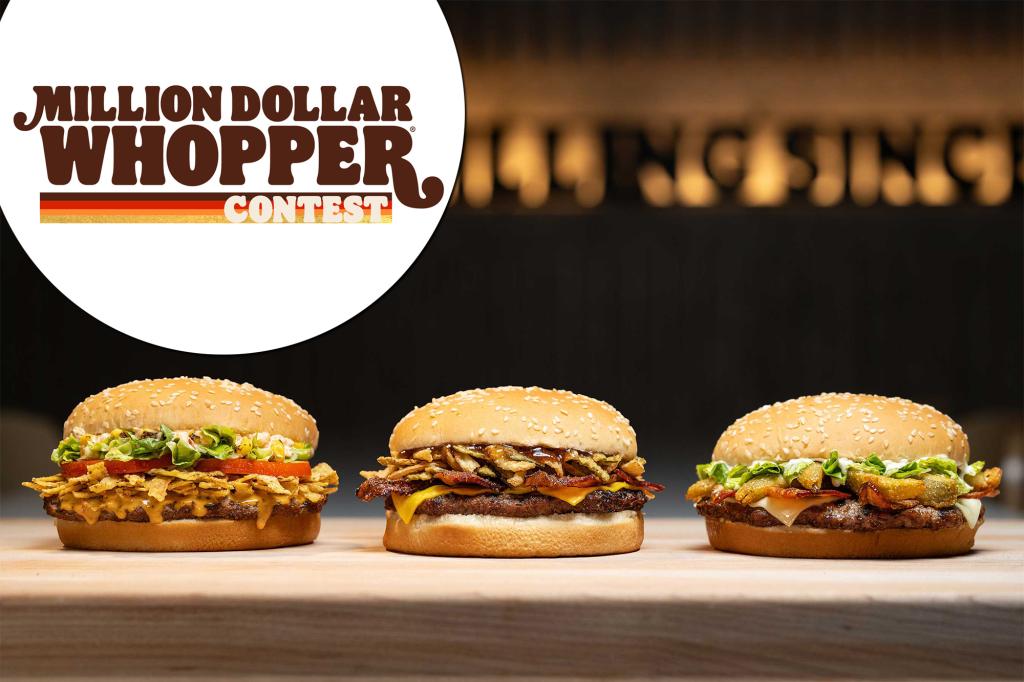 Burger King reveals 3 fan finalists for the $1 million Whopper contest